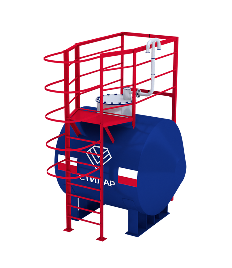 Горизонтальный резервуар РГСН для аварийного запаса воды 3 м³ от завода-производителя